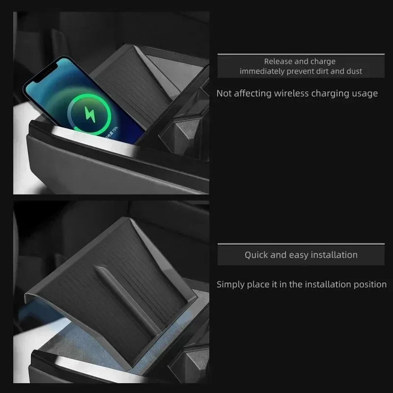 For Tesla 2024 Cybertruck Silicone Anti-skid Pad Truck Mobile Phone Wireless Charging Non-slip Mat for Cyber Pickup Accessories view 4