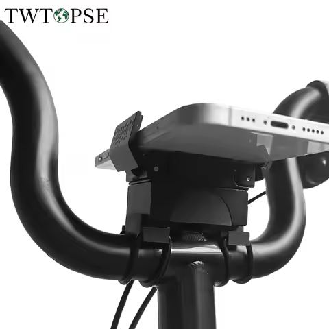 TWTOPSE Bike Hidden Phone Mount For Brompton A C P Folding Bicycle S M H Handlebar Steady Phone Holder Rack Bracket 3SIXTY PIKES