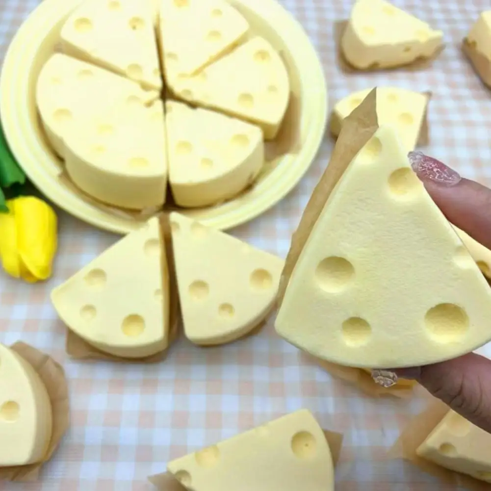 Juguete de ventilación de descompresión para adultos y niños, pellizco de rebote lento de queso pegajoso, F1O5