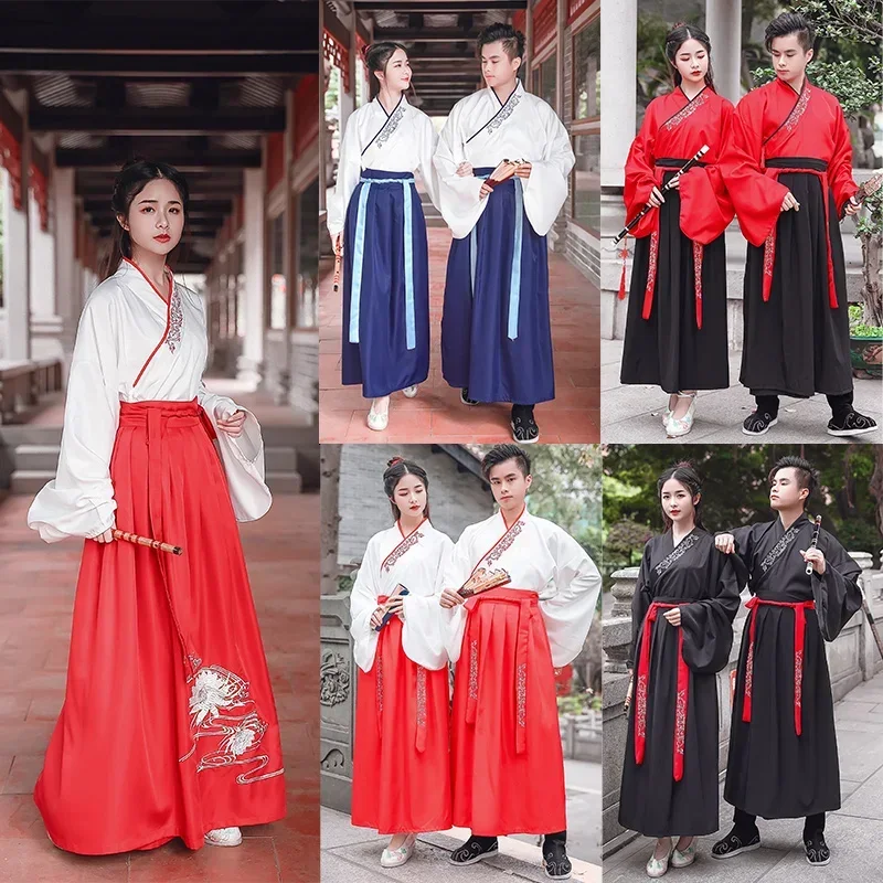 Lovers Autumn New Chinese Style Traditional Hanfu Fairy Ethereal Swordsman Clothes Men And Women Role Play Chivalrous Costum