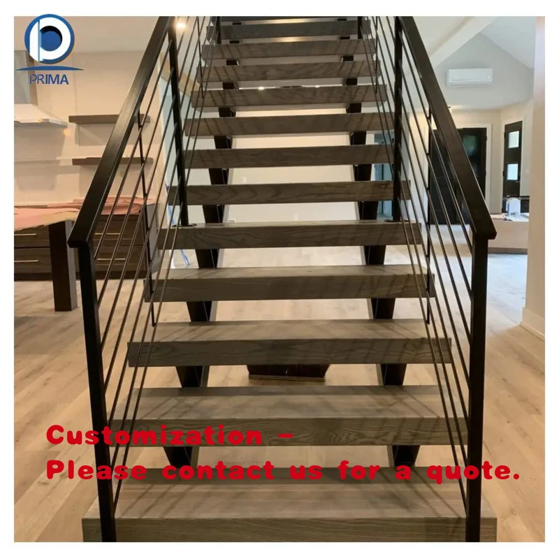 custom.Customizable Steps Stairs with Rustproof Aluminum Handrails Outdoor Porches Indoor Halls Straight Staircase