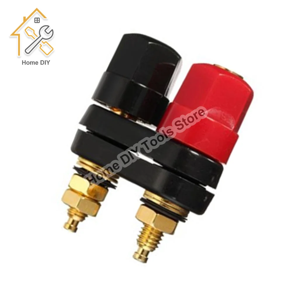 5pcs Banana plugs Couple Terminals Red Black Connector Amplifier Terminal Binding Post Banana Speaker Plug Jack