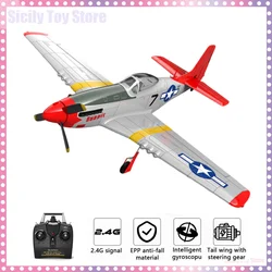 VOLANTEX RC Airplane P51D Mustang 750mm Wingspan Epo 2.4Ghz 4ch Brushless Rc Foam Airplane 6-axis Stabilizer System Rc Plane Toy