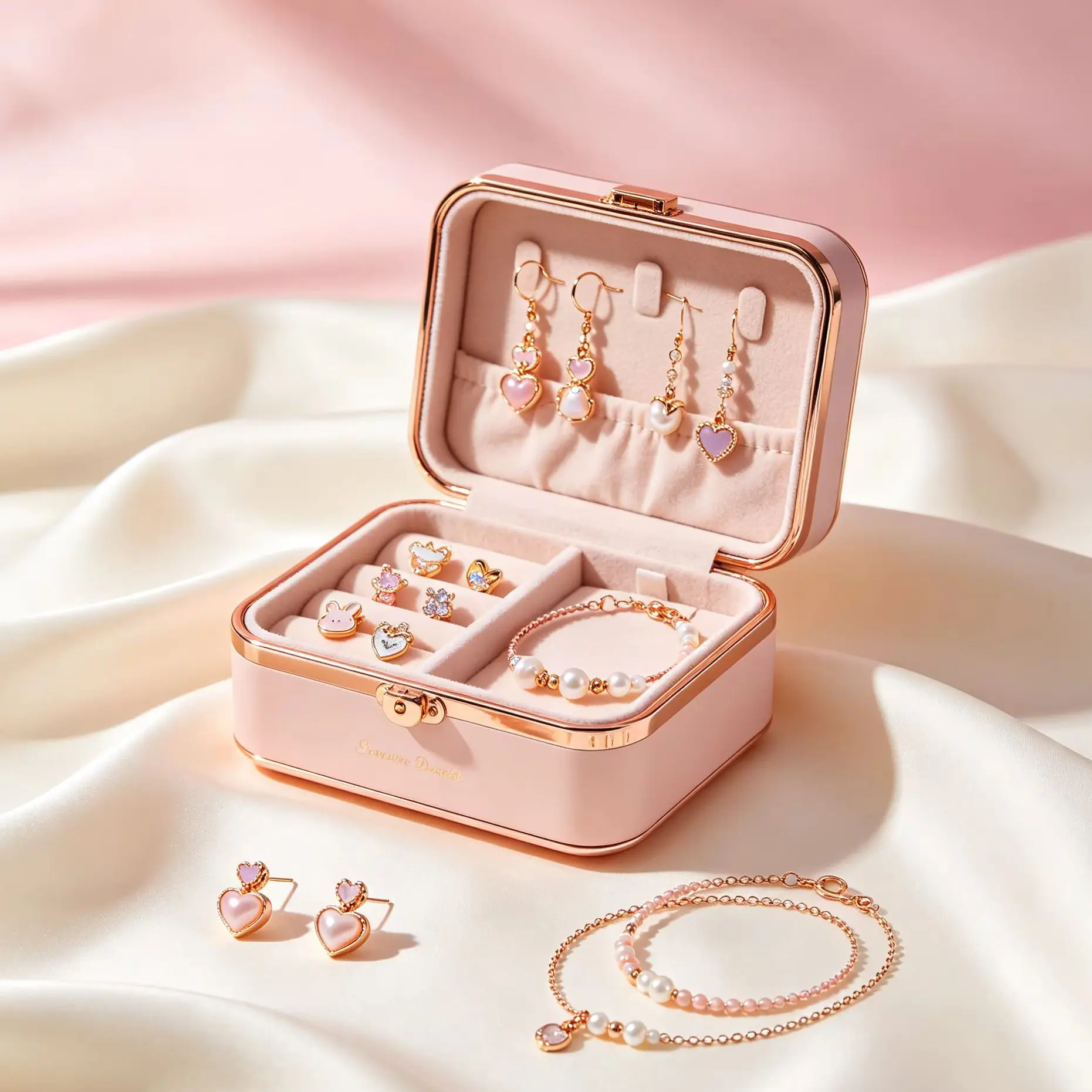 Soft Girl Jewelry Mystery Box Random Cute Earrings Stackable Bracelets Tiny Pendant Surprise Blind Accessory Pack