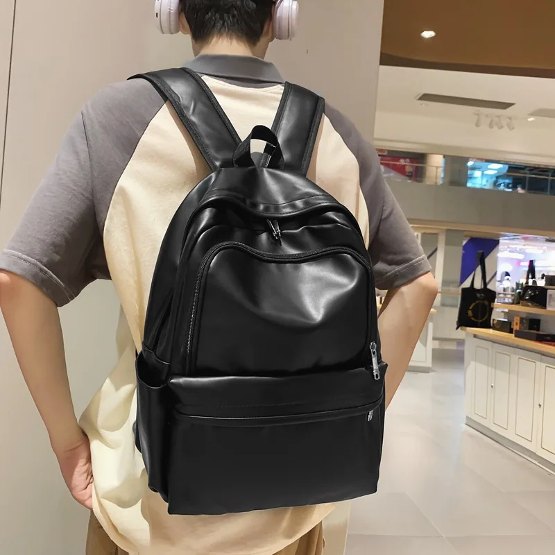 Mochila De Cuero PU para estudiante de secundaria, mochila de alta capacidad para mujer, mochilas para estudiantes universitarios, nueva moda