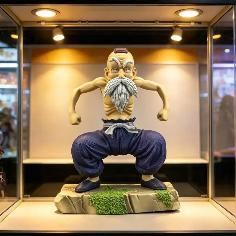 Seven Dragon Balls Series Statue Thin Tortoise Immortal Hand Muscle Strengthening Teacher Wu Tian Model Ornament Anime Figure
