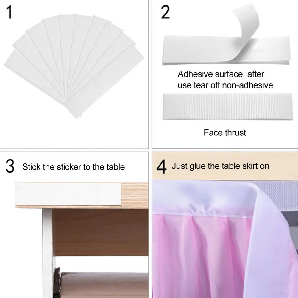 Pastel Rainbow Party Decoration Prop Multi-layer Ruffle Table Skirt for Rectangle Round Tables Reusable Gradient Rainbow Party
