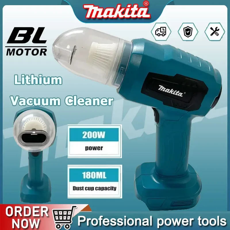 

Makita Strong Suction Mini Electric Vacuum Cleaner Wireless Handheld Home Cleaner Blower With 7 Nozzeles For 18V Battery