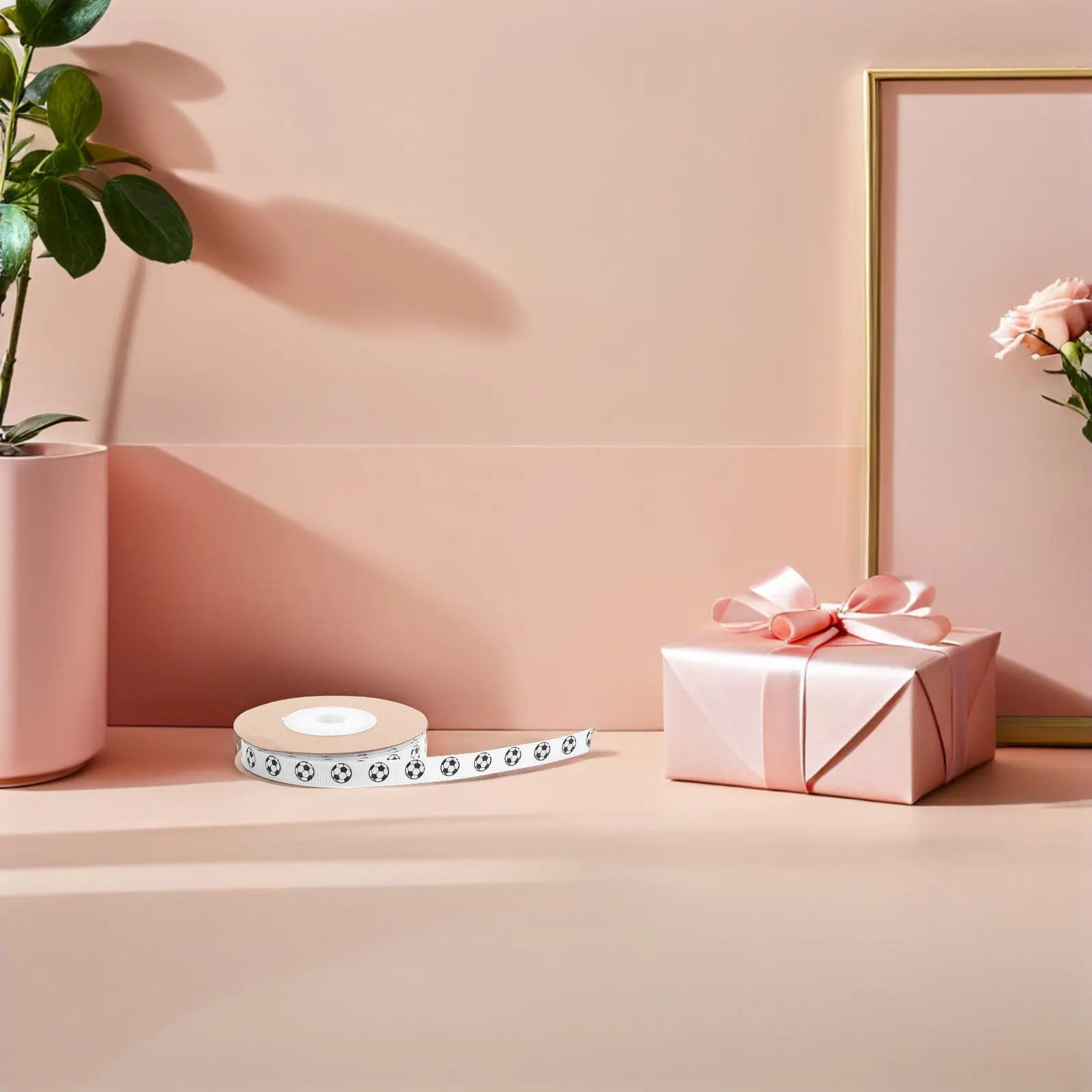 

3 рулона ленты с футбольным узором, по 10 ярдов каждый, из гросгрейна, для упаковки подарков, рукоделия, свадеб, спортивных мероприятий и вечеринок