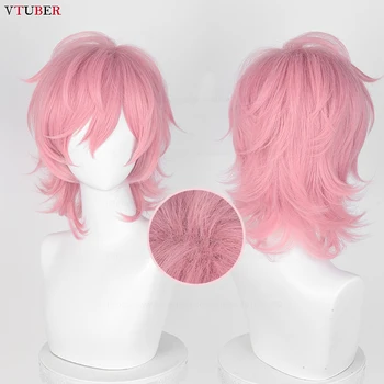 Ayato Yuri Cosplay Perücke Anime Kurze Rosa Hochwertige Hitzebeständige Kunsthaar Cosplay Rollenspiel Anime Perücken + Perückenkappe