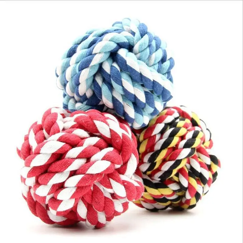

Pet dog toy balls, small cotton rope balls, knot-woven teething balls, dog bite rope pet supplies