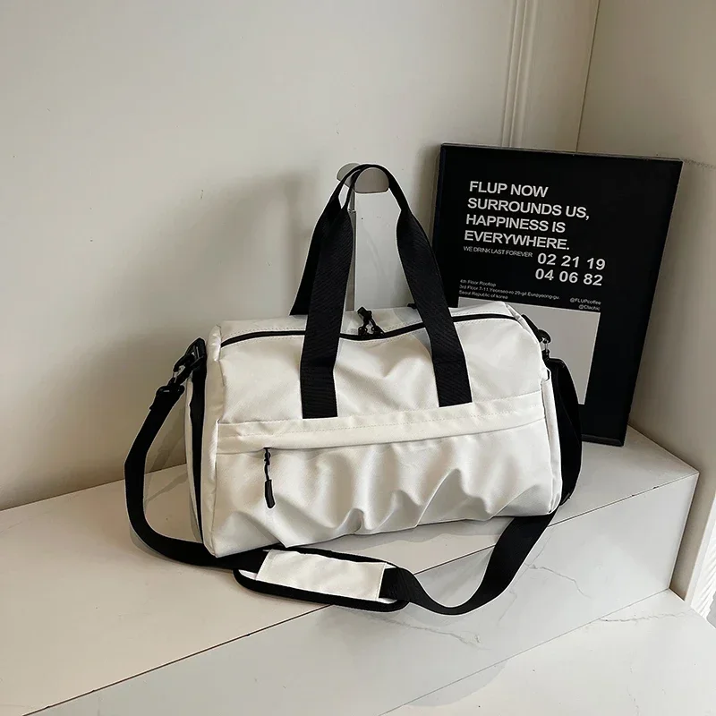 Oxford Zipper 2024 High Quality Travel Handbag Solid Color Large Capacity Popular Fashion Shoulder Bag Soft Simple Crossbody Bag