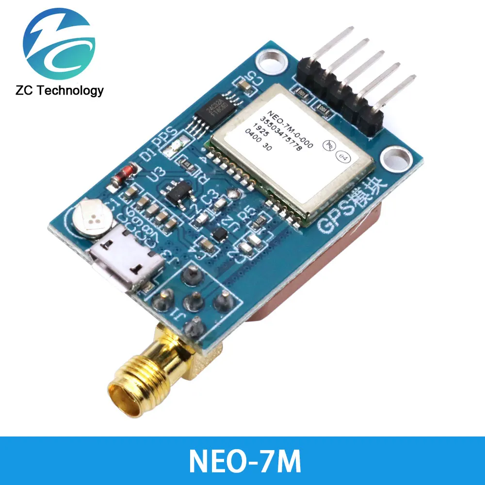 NEO-6M Micro USB GPS Module, NEO-7M, Satellite Positioning, 51 Single Chip for Arduino STM32 Routes, Ceramic Antenna Module NEO