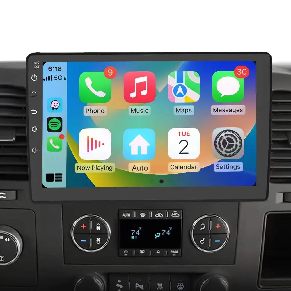 

Android car radio for Chevy Silverado 2007-2013 stereo screen Carplay Android Auto Bluetooth GPS Navigation FM radio 10.1’
