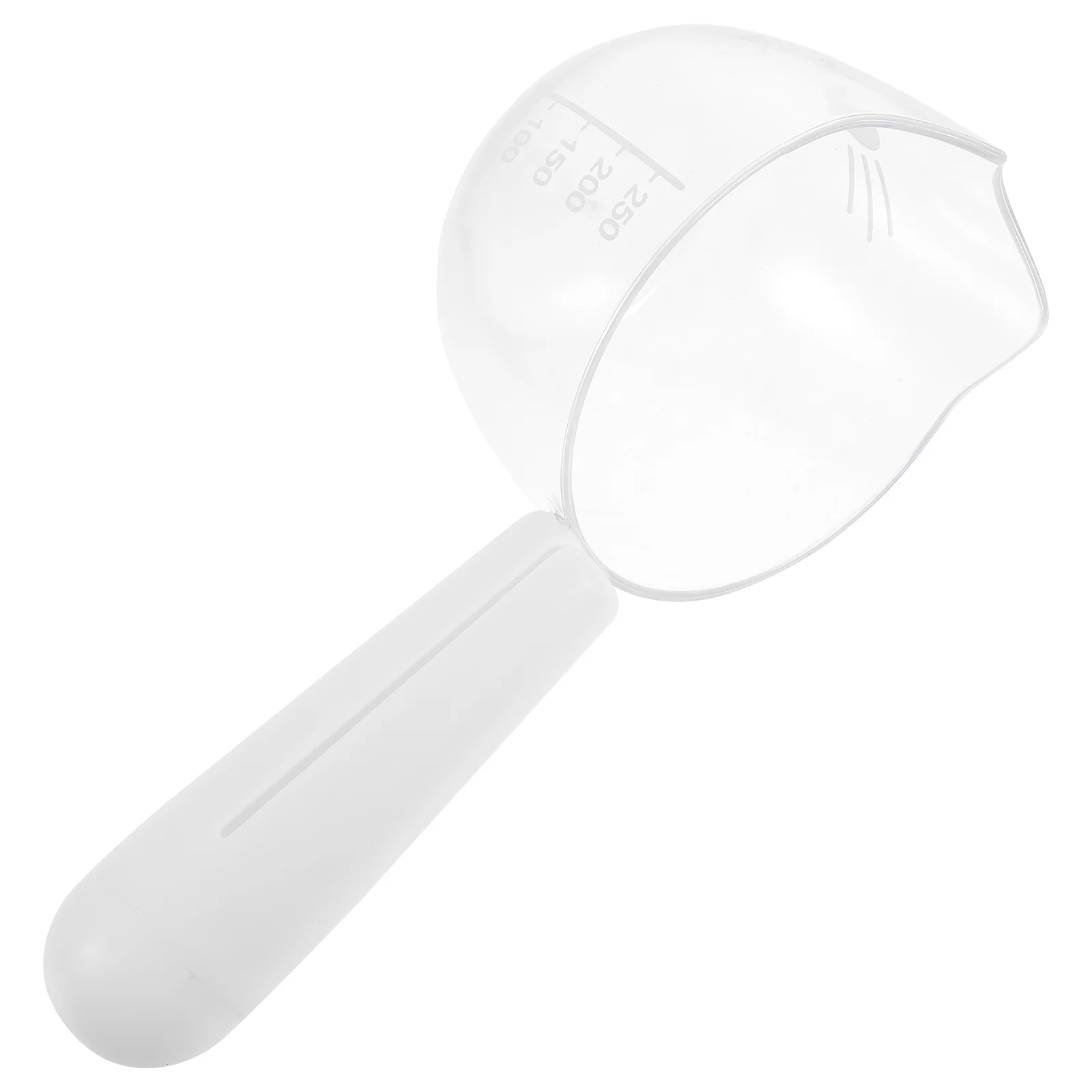 

Transparent Measuring Pet Food Spoon Wet Food Scoop Clip 2-in-One Cats Dry Snacks Feeding Utensil Reusable