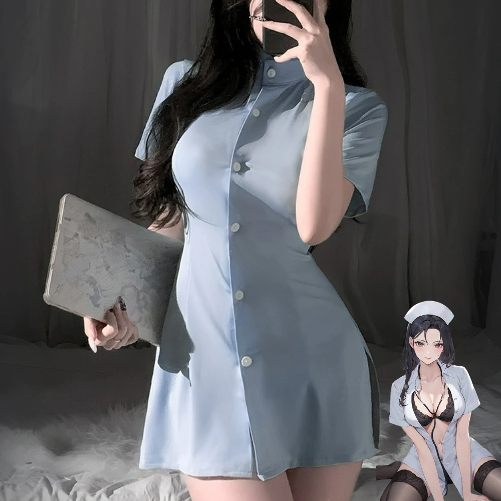 

Japapese Anime Nurse Uniform Dress Suits Cosplay Costumes Lolita Sexy Short Dress Lingeries Sexy Hot Halloween Cos Party Gifts