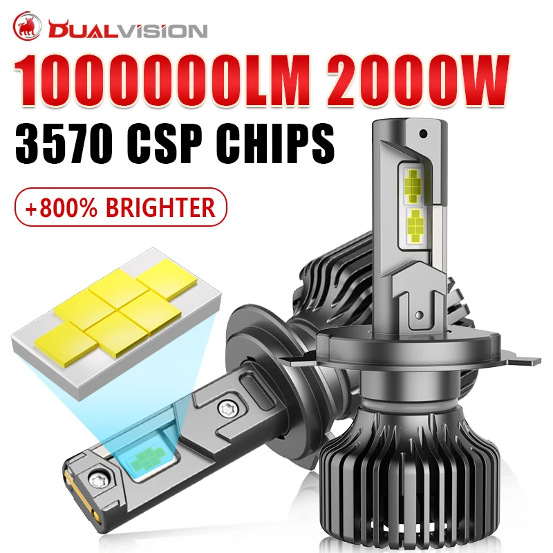 

H7 H4 Led Car Headlight Bulb Canbus H1 H3 2000W 1000000LM H11 H8 H9 Led Lamps HB3 9005 HB4 9006 9012 Hir2 LED 6000K Fog Light