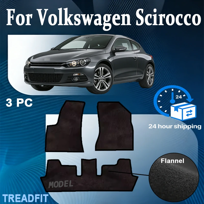 

Нейлоновые автомобильные коврики с кнопками для Volkswagen Scirocco 2008–2017 R-line GTS, специальные коврики для конкретной модели автомобиля, напольные коврики
