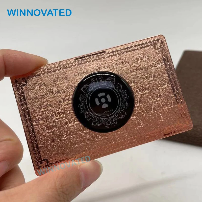 Customized product Custom Stainless Steel Gold Black Metal RFID Metal NFC Card