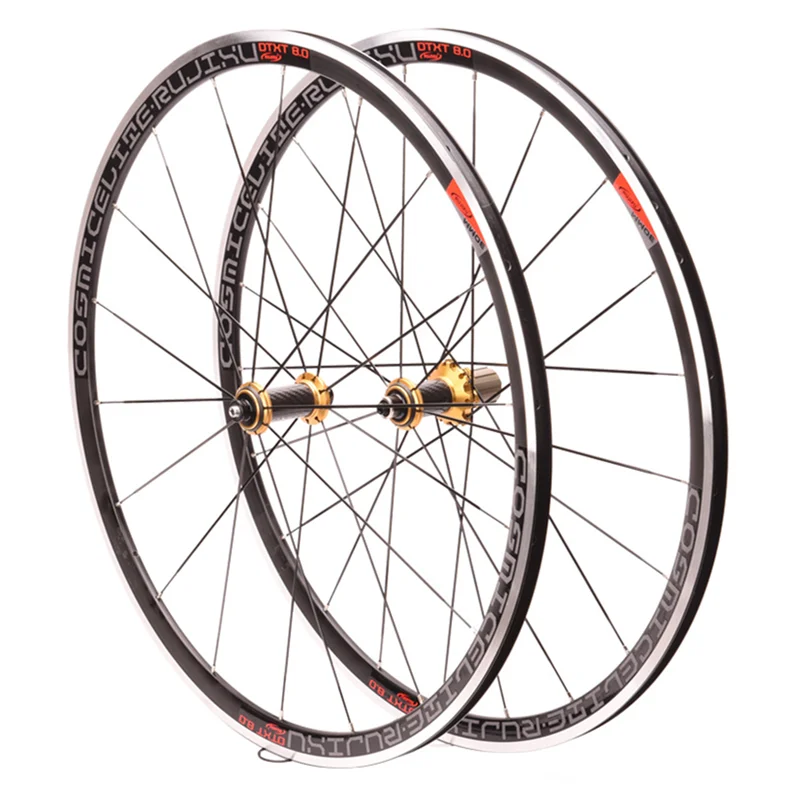 RUJIXU 700C 30mm Aluminum V/C Brake High Visibility Clincher Road Bike Wheelset