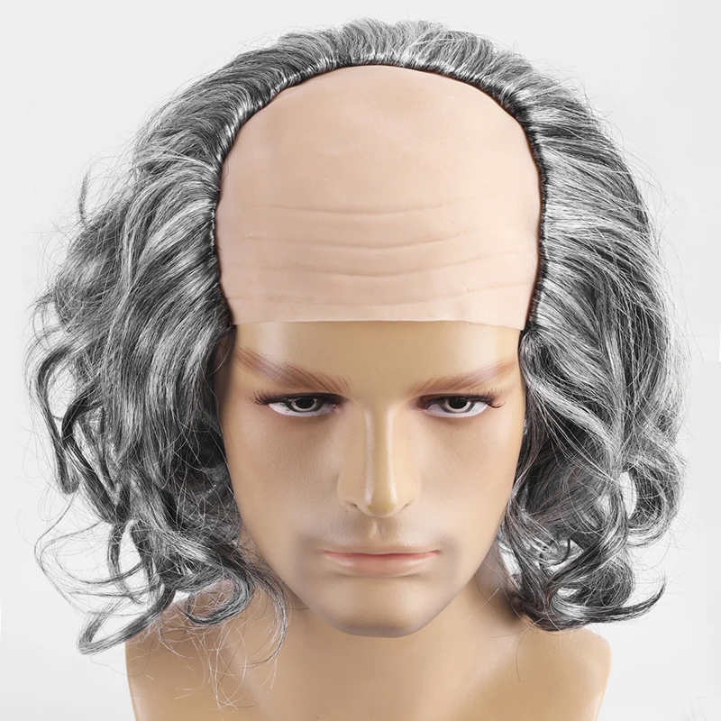 European and American Style Colorful Explosion Hair Halloween Wig Men's Synthetic Fiber Wig