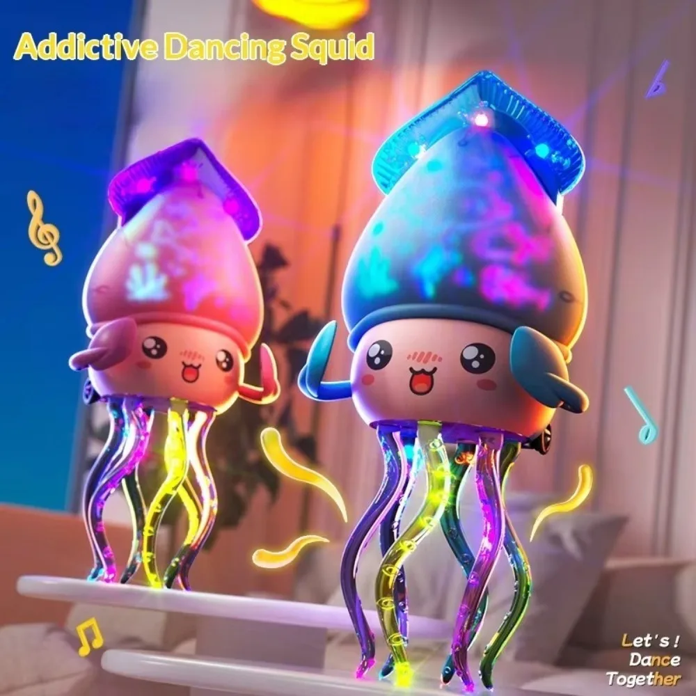Hot Sale Electric Dancing Octopus Toy LED Colorful Light Up Interactive Stress Relief Toy Auto Obstacle Avoidance