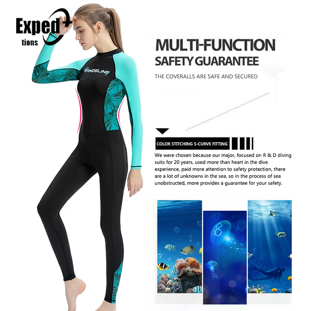 

Women Wetsuit One-Piece Scuba Snorkeling Surfing Diving Suit Equipment Ice Silk Wetsuitquick Dry Swimsuitsun Protection Suit