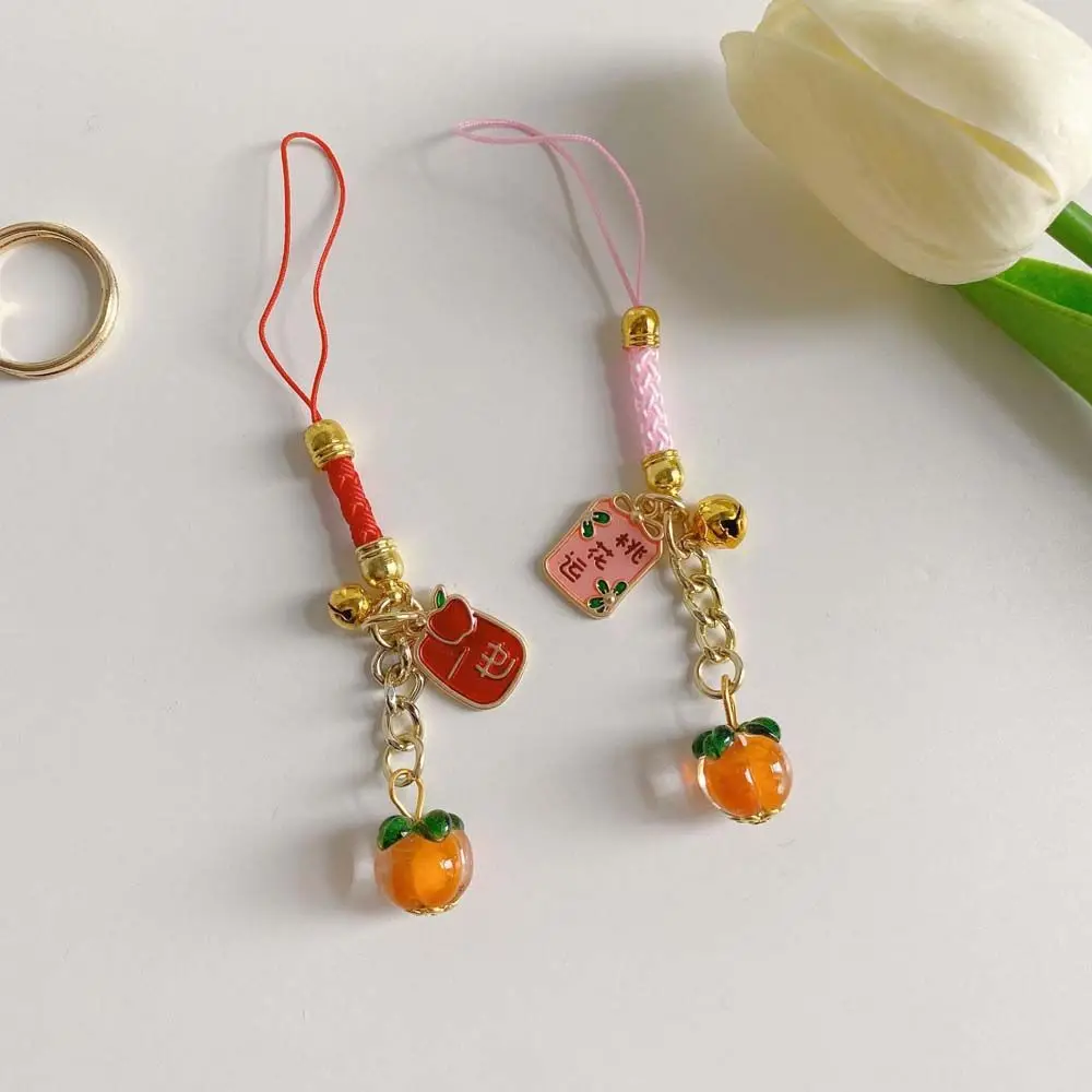 Rope Couple Gift Jewelry Fortune Wealth Charm Persimmon Phone Charm Mobile Phone Lanyard Mobile Phone Strap Cell Phone Lanyard