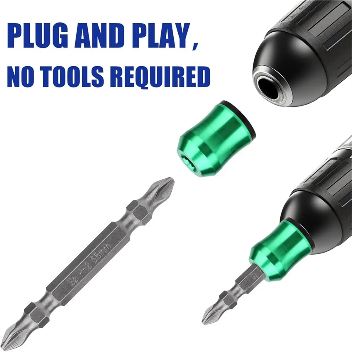2026 New 8pcs Magnetic Screw Rings, Screwdriver Head Magnetic Ring with Double-Ended Screwdriver Bit Holder for Drill Tool