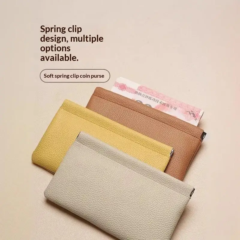 Homefish Storage Bag PU Leather For Long Wallet Passport Driver's License Document Holder Data Cable Cosmetic Bag For Women Men