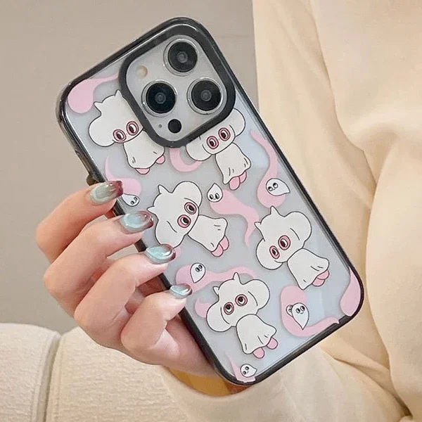 

2.0 Version Acrylic Upgrade Border Cartoon Candle Phone Case Cover for IPhone 11 12 13 14 15 Pro Max Case for IPhone 15 Pro Max