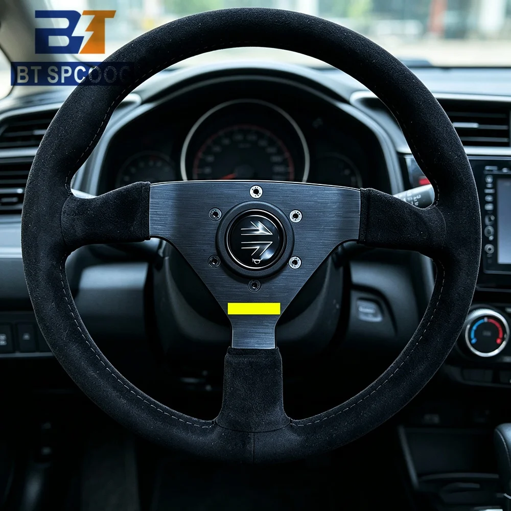 Spcooc V2 13inch 320mm Racing Steering Wheel Suede Leather Flat Universal M700681016