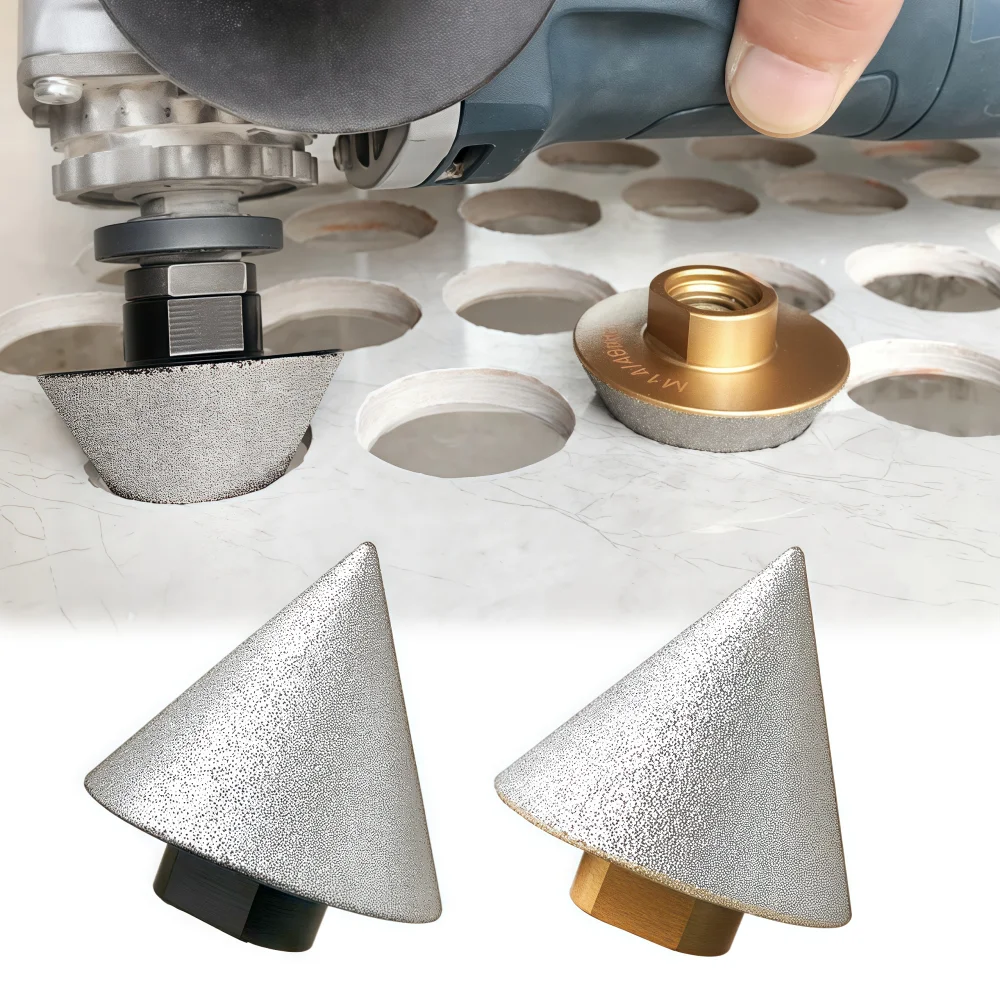 Foret diamant à noyau biseauté de 48mm, 1 pièce, utilisé pour agrandir des trous existents en céramique, céramique, granit et marbre