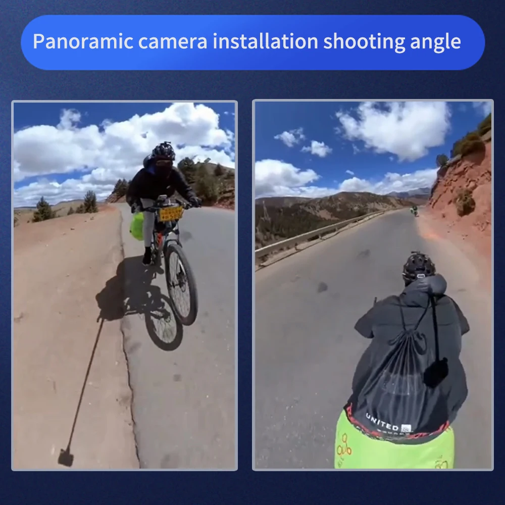Tuyu motocicleta guiador da bicicleta suporte de montagem invisível monopé para gopro max hero 10 9 insta360 um x2 x3 câmera acessórios