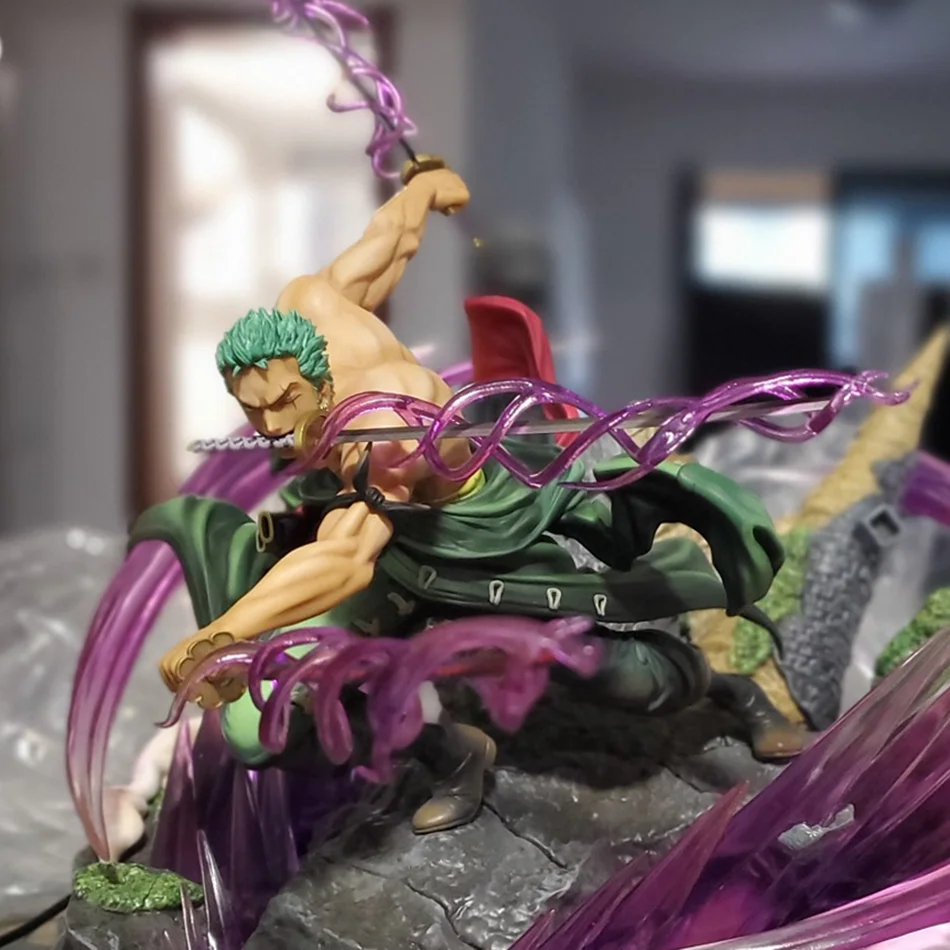 New One Piece 10cm Anime Figure GK Roronoa Zoro Three-blade Sa-maximum Manga Anime Statue Action Figure Collection Model Toy Kid - view 6