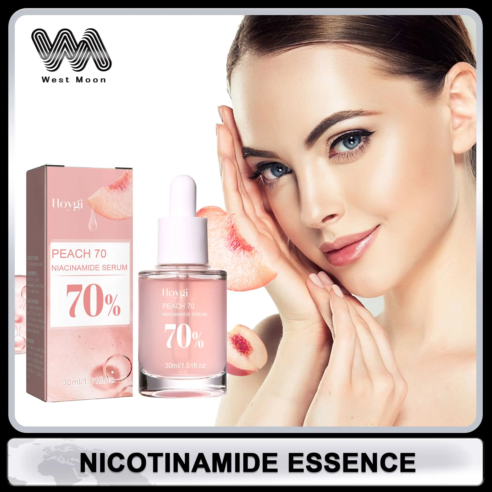 Nicotinamide siero viso rimozione macchie scure Acne Brighten Essence restringimento dei pori rassodamento idratazione profonda cura della pelle del