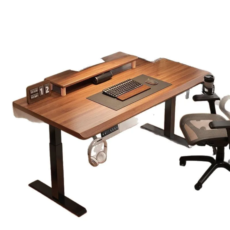 

Electric lifting solid wood computer desk Modern simple light luxury Internet celebrity e-sports home environmental protection