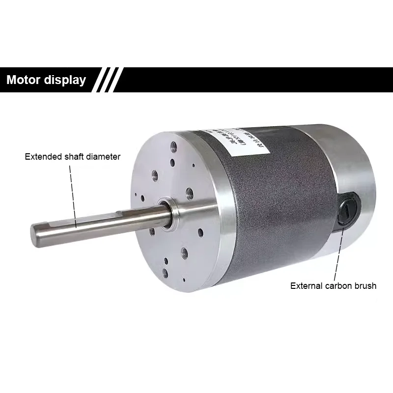 60S-CA/RW 12-24V 5500-11500RPM 60-120W 60MM Permanent Magnet Carbon Brush DC High-Speed Motor 50mm axis length for candy machine