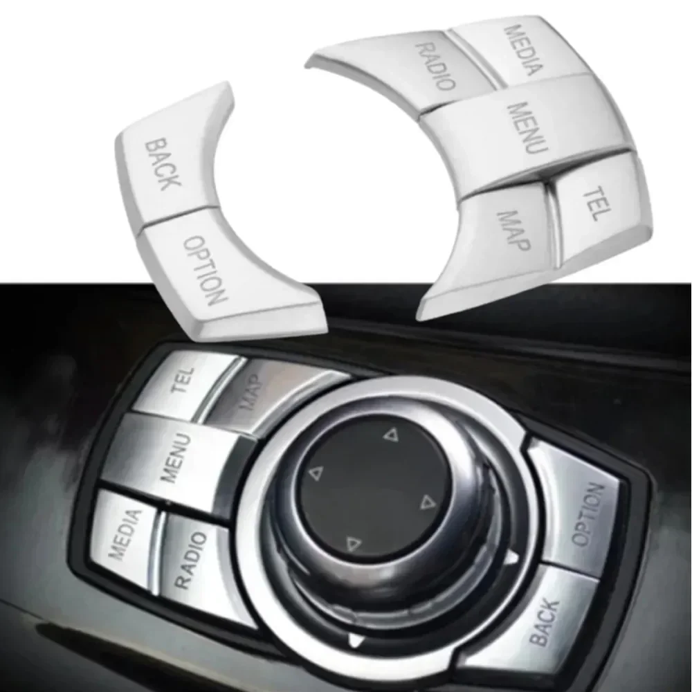 

Для BMW 1 2 3 4 5 7 серии X1 X3 X4 X5 X6 F10 F07 F11 F48 F85 F86 Серебристый ABS Автомобильная центральная мультимедийная кнопка Накладка Наклейки