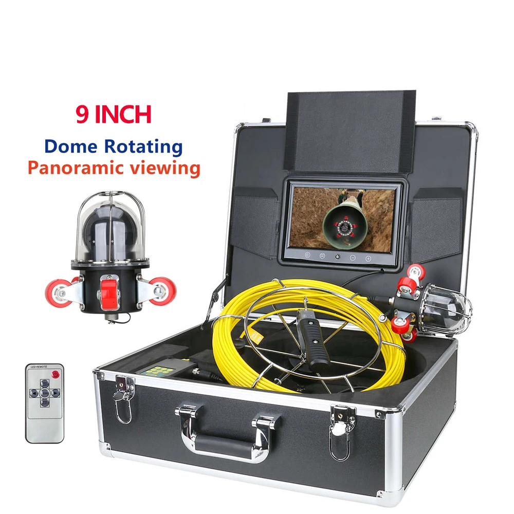 9 Inch DVR Monitor 30M Sewer Pipeline Endoscope With 512HZ Transmitter Pipe Locator 22MM IP68 HD 1000TVL Camera 12PCS