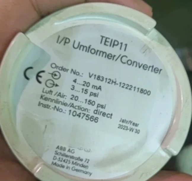 Product bargaining, do not order directly V18312H-122211800 | TEIP11 I/P Converter