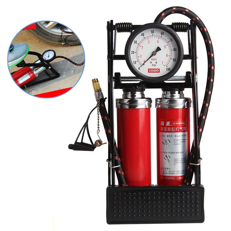 

Inflatable Pump for Car Tire Multifunctional Air Pump Doubler Cylinder Car Pump 35L/min Pedal Pumping Tire Tool CC-100PRO