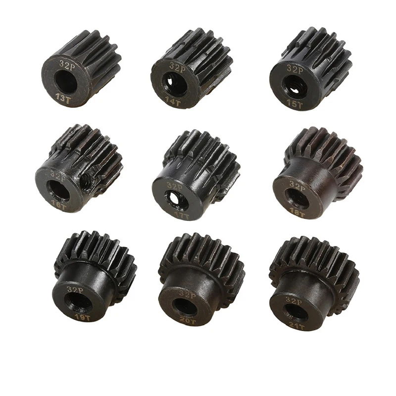 PYFORE 32P M0.8 5 مللي متر 11T 12T 13T 14T 15T 16T 17T 18T 19T 20T 21T الصلب المعادن ترس المحرك ل 1/10 RC نموذج اكسسوارات السيارات #5
