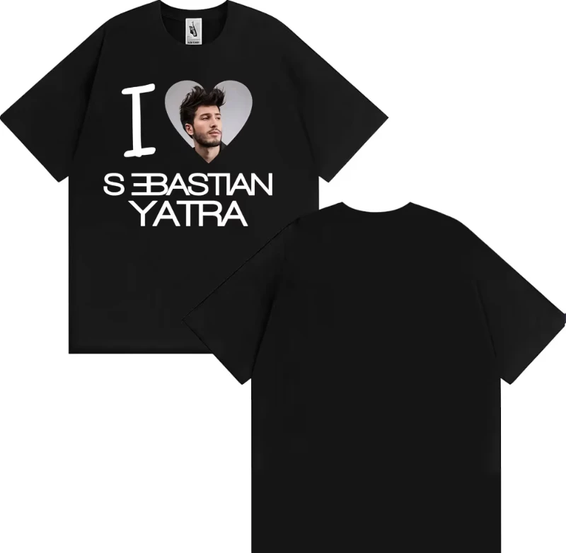 Camisetas I Love Sebastian Yatra Singer, ropa de mujer, camiseta de manga corta a la moda, camiseta de algodón Unisex de alta calidad
