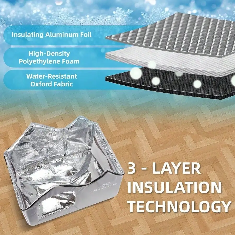 Casa per animali domestici rinfrescante taglia XL Animali domestici fino a 38,5 libbre Riparo per interni ed esterni Design leggero e traspirante Facile montaggio Nero