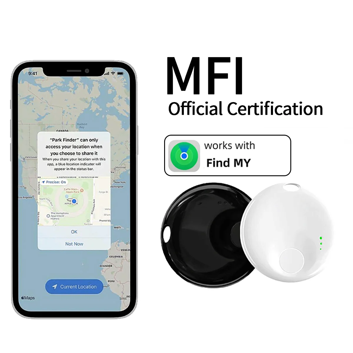 GPS Tracker With Apple Find My Bluetoot Locator Smart Anti Lost Alarm Tag Wireless Finder Dog Pets Child Bag Wallet Key