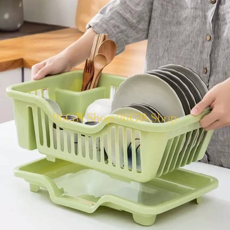 96GB Large Thickened Bowls Drainer Heavy Duty Plastic Drying Rack for Car Kitchen Use