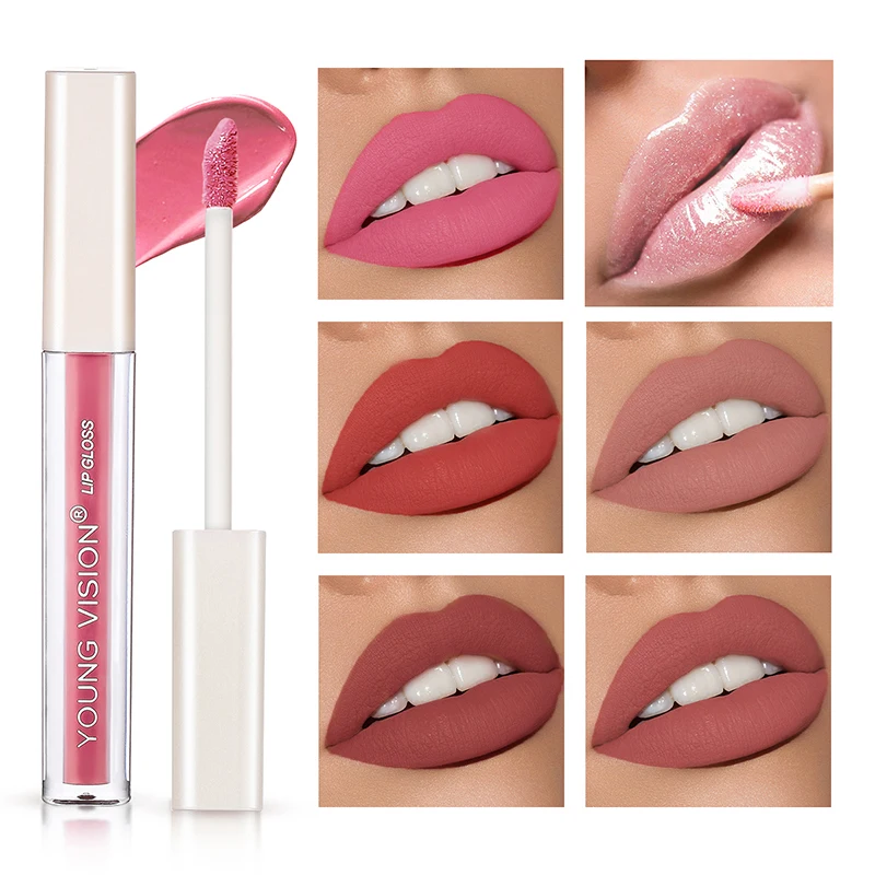 Single velvet lip gloss is not easy to stick to cups. Dudu lip gloss liquid lipstick is available in 6 colors