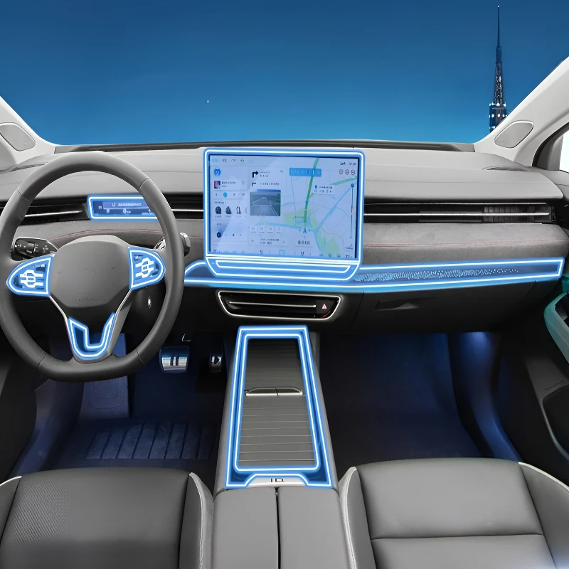 

Для Volkswagen ID.7 VIZZION 2023-2025 приборная панель мультимедийная навигация прозрачная защитная пленка от царапин модификация