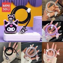 Sanrio Kuromi Cartoon for Universal Data Cable Winder Apple Samsung Charger Cable Protector 18W 20W Charger Winder Protection